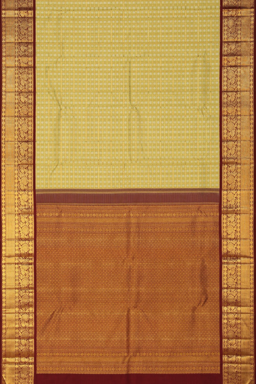 Image of Kanchipuram Silk Pista Green Saree